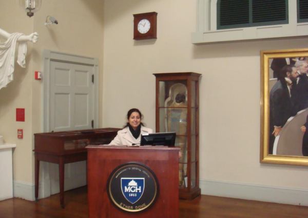 At the MGH Ether Dome Podium